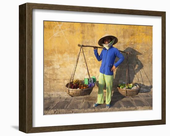 Vietnam, Hoi An, Fruit Vendor-Steve Vidler-Framed Photographic Print