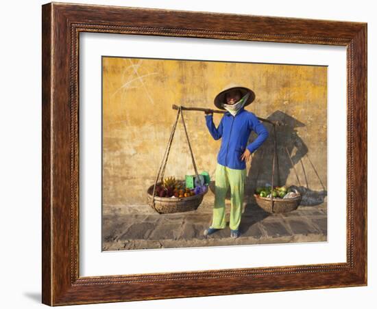 Vietnam, Hoi An, Fruit Vendor-Steve Vidler-Framed Photographic Print