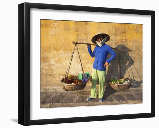 Vietnam, Hoi An, Fruit Vendor-Steve Vidler-Framed Photographic Print