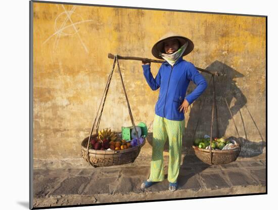 Vietnam, Hoi An, Fruit Vendor-Steve Vidler-Mounted Photographic Print
