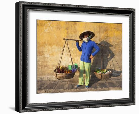 Vietnam, Hoi An, Fruit Vendor-Steve Vidler-Framed Photographic Print