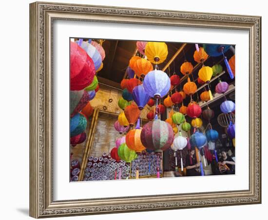 Vietnam, Hoi An, Paper Lantern Shop Display-Steve Vidler-Framed Photographic Print