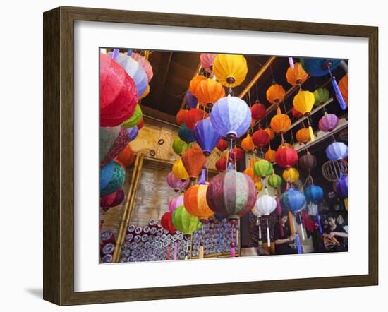 Vietnam, Hoi An, Paper Lantern Shop Display-Steve Vidler-Framed Photographic Print