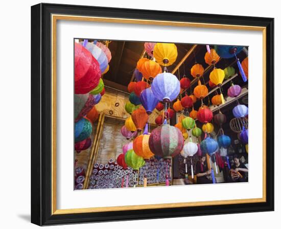 Vietnam, Hoi An, Paper Lantern Shop Display-Steve Vidler-Framed Photographic Print