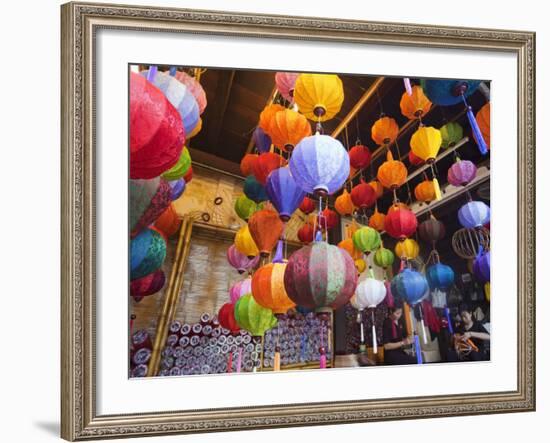 Vietnam, Hoi An, Paper Lantern Shop Display-Steve Vidler-Framed Photographic Print