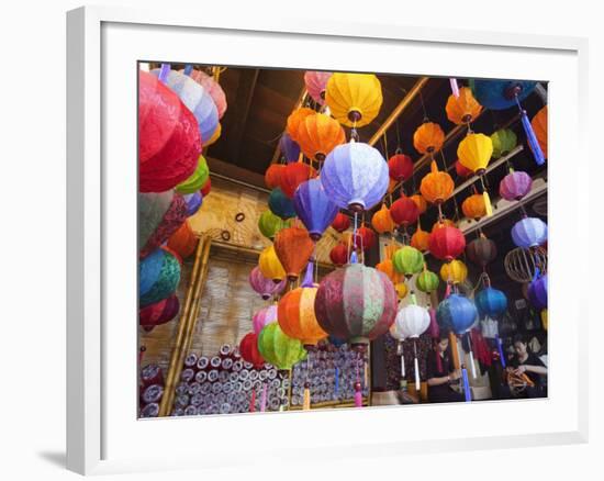 Vietnam, Hoi An, Paper Lantern Shop Display-Steve Vidler-Framed Photographic Print