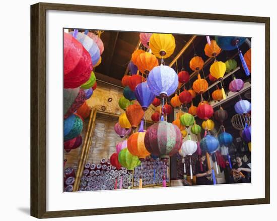 Vietnam, Hoi An, Paper Lantern Shop Display-Steve Vidler-Framed Photographic Print