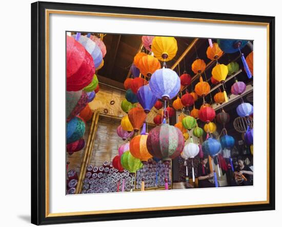 Vietnam, Hoi An, Paper Lantern Shop Display-Steve Vidler-Framed Photographic Print