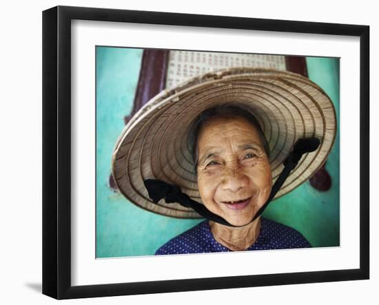 Vietnam, Hoi An, Portrait of Elderly Woman-Steve Vidler-Framed Photographic Print