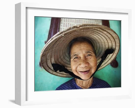 Vietnam, Hoi An, Portrait of Elderly Woman-Steve Vidler-Framed Photographic Print