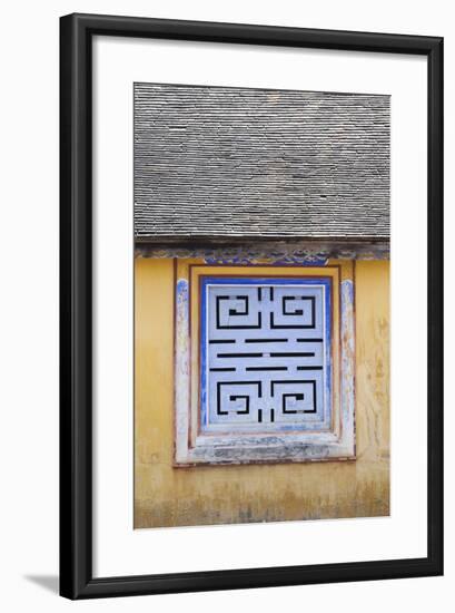 Vietnam, Hue Imperial City. Dien Tho Residence, Building Detail-Walter Bibikow-Framed Photographic Print