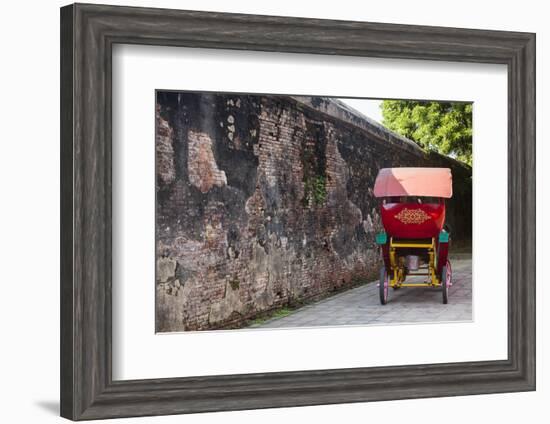 Vietnam, Hue Imperial City. Rickshaw-Walter Bibikow-Framed Photographic Print