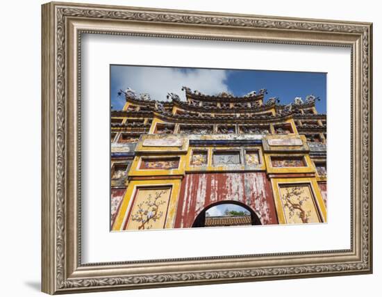 Vietnam, Hue Imperial City. to Mieu Temple Complex, Exterior-Walter Bibikow-Framed Photographic Print