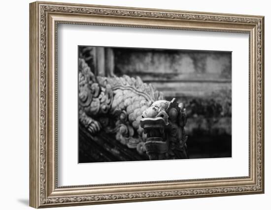 Vietnam, Hue, Royal Library Dragon Gargoyle, Close-Up-Walter Bibikow-Framed Photographic Print