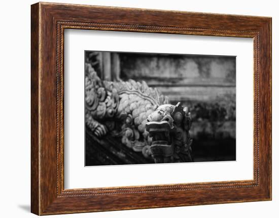 Vietnam, Hue, Royal Library Dragon Gargoyle, Close-Up-Walter Bibikow-Framed Photographic Print