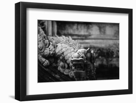Vietnam, Hue, Royal Library Dragon Gargoyle, Close-Up-Walter Bibikow-Framed Photographic Print