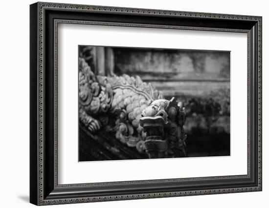 Vietnam, Hue, Royal Library Dragon Gargoyle, Close-Up-Walter Bibikow-Framed Photographic Print