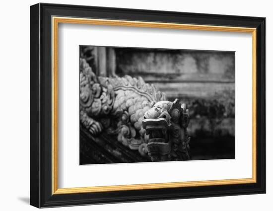 Vietnam, Hue, Royal Library Dragon Gargoyle, Close-Up-Walter Bibikow-Framed Photographic Print