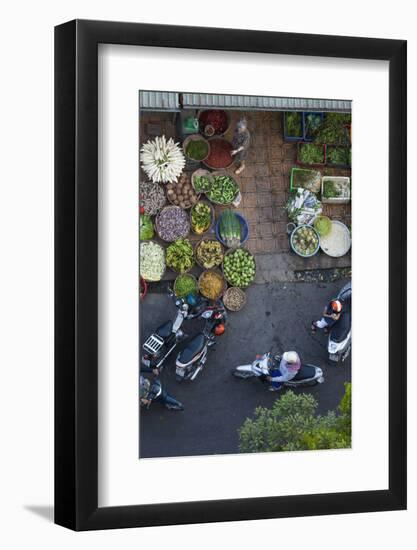 Vietnam, Mekong Delta. Can Tho, Elevated View of City Market-Walter Bibikow-Framed Photographic Print