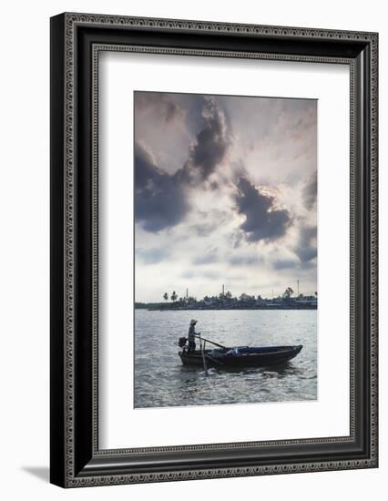 Vietnam, Mekong Delta. Can Tho, Riverside Port Area, Can Tho River-Walter Bibikow-Framed Photographic Print