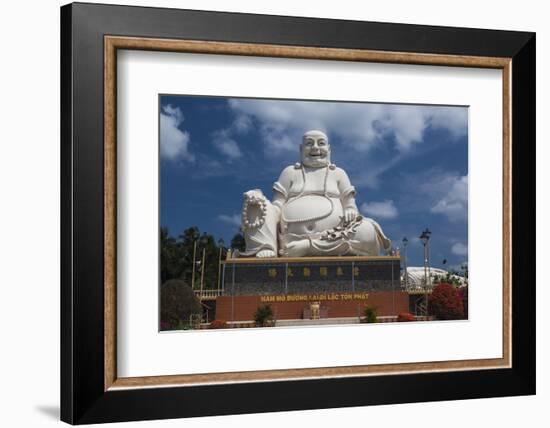 Vietnam, Mekong Delta. My Tho, Vinh Trang Pagoda, Giant Sitting Buddha Statue-Walter Bibikow-Framed Photographic Print