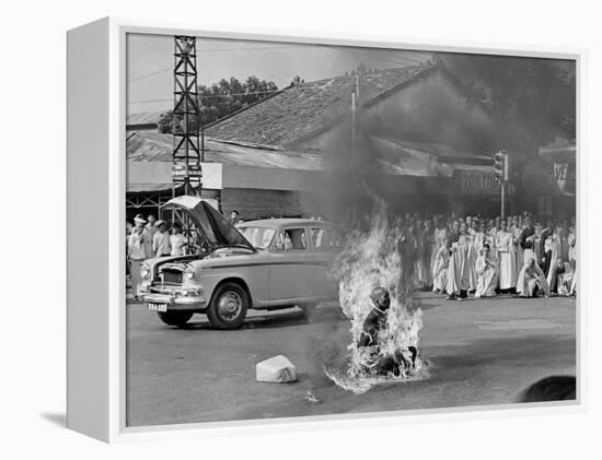 Vietnam Monk Protest-Malcolm Browne-Framed Premier Image Canvas