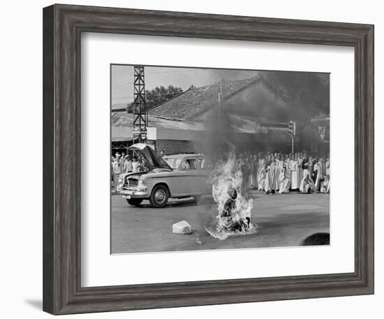 Vietnam Monk Protest-Malcolm Browne-Framed Photographic Print