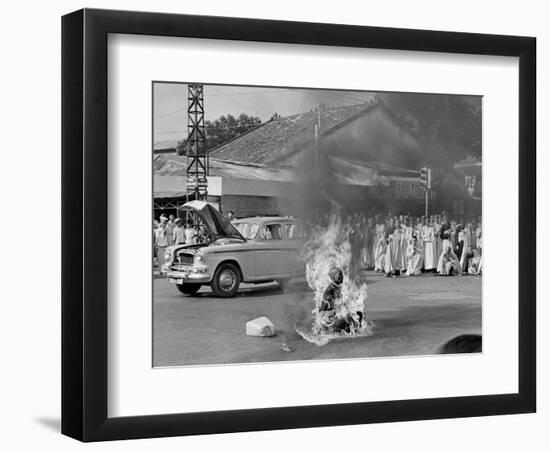 Vietnam Monk Protest-Malcolm Browne-Framed Photographic Print