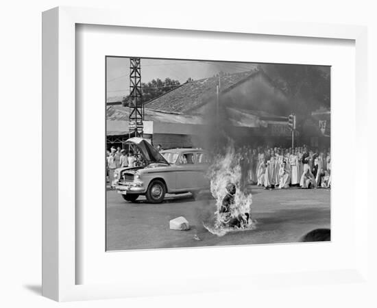 Vietnam Monk Protest-Malcolm Browne-Framed Photographic Print