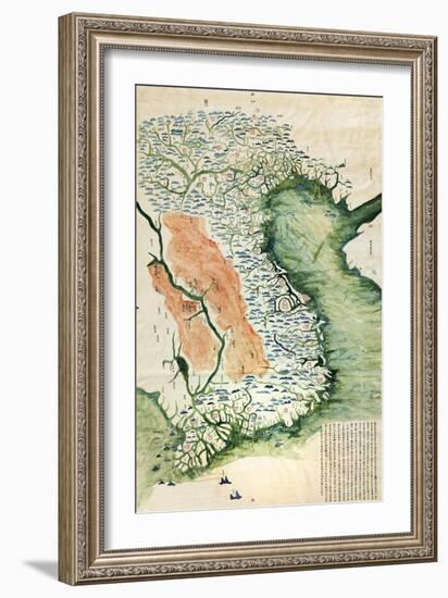 Vietnam - Panoramic Map-Lantern Press-Framed Art Print