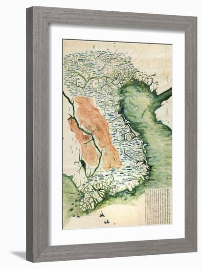 Vietnam - Panoramic Map-Lantern Press-Framed Art Print