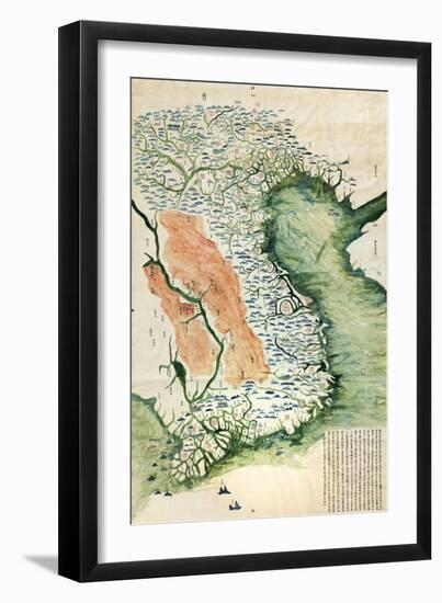 Vietnam - Panoramic Map-Lantern Press-Framed Art Print