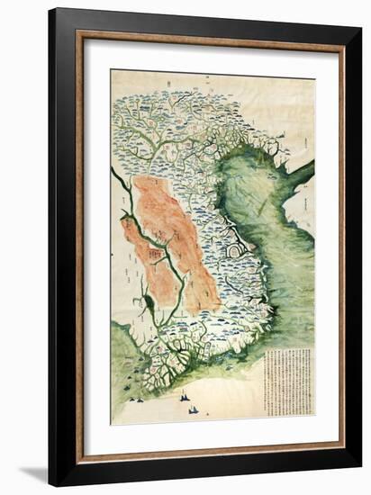 Vietnam - Panoramic Map-Lantern Press-Framed Art Print