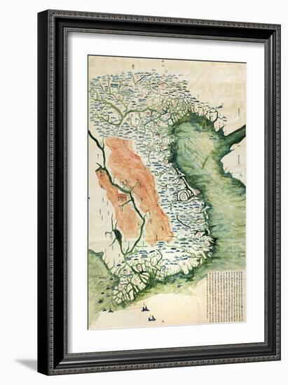 Vietnam - Panoramic Map-Lantern Press-Framed Art Print