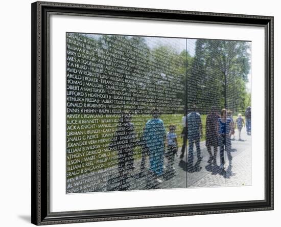Vietnam Veterans Memorial Wall, Washington D.C., USA-Robert Harding-Framed Photographic Print