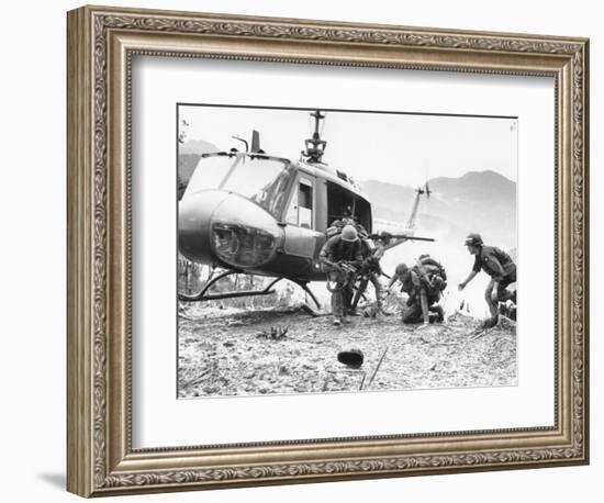 Vietnam War Hamburger Hill US Wounded-Associated Press-Framed Photographic Print