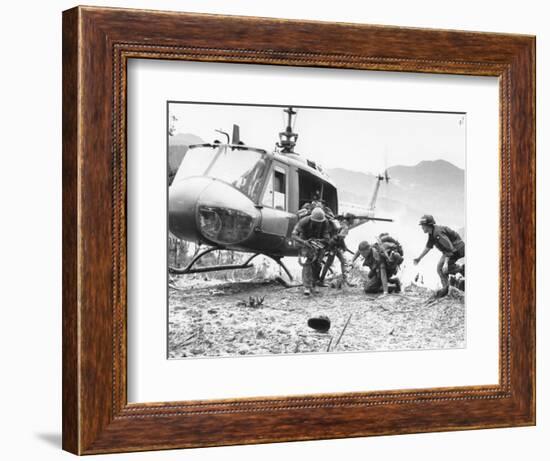 Vietnam War Hamburger Hill US Wounded-Associated Press-Framed Photographic Print