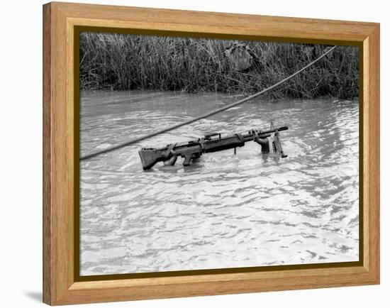 Vietnam War Submerged Gunner-Henri Huet-Framed Premier Image Canvas