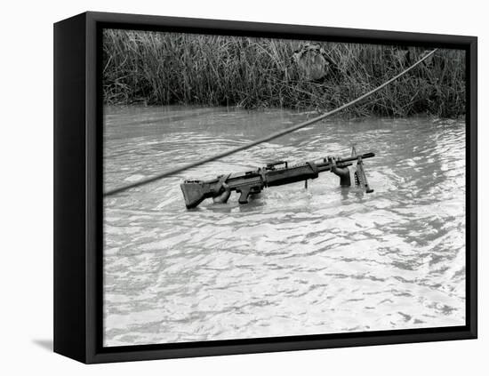 Vietnam War Submerged Gunner-Henri Huet-Framed Premier Image Canvas