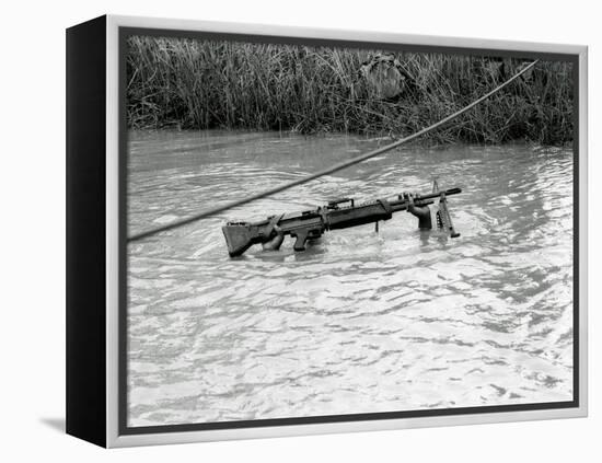 Vietnam War Submerged Gunner-Henri Huet-Framed Premier Image Canvas