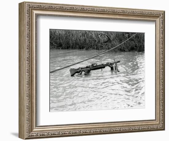 Vietnam War Submerged Gunner-Henri Huet-Framed Photographic Print