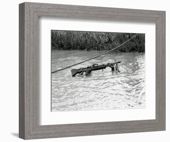 Vietnam War Submerged Gunner-Henri Huet-Framed Photographic Print