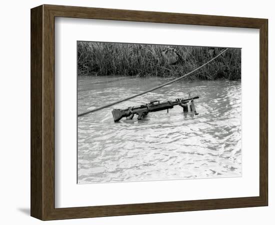 Vietnam War Submerged Gunner-Henri Huet-Framed Photographic Print