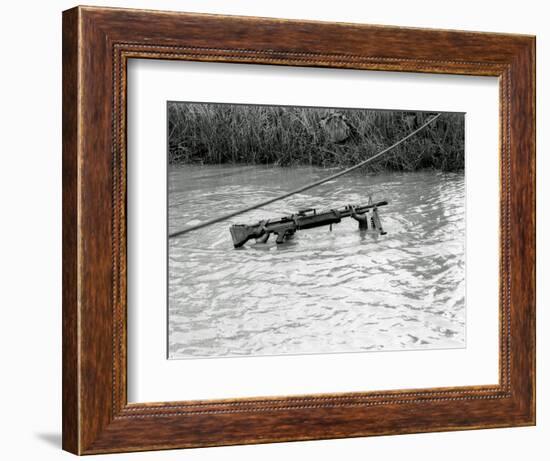 Vietnam War Submerged Gunner-Henri Huet-Framed Photographic Print