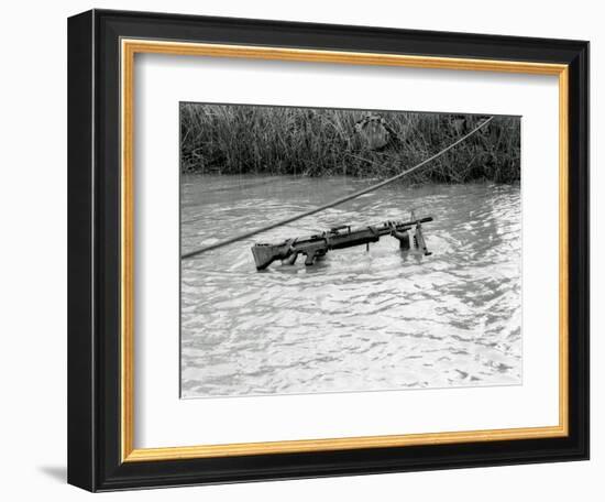 Vietnam War Submerged Gunner-Henri Huet-Framed Photographic Print