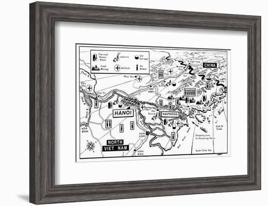 Vietnam War Target Map-Associated Press-Framed Photographic Print