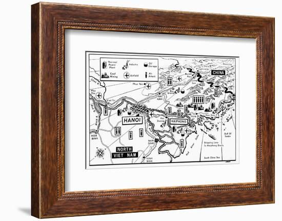 Vietnam War Target Map-Associated Press-Framed Photographic Print