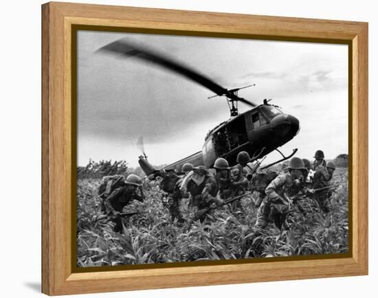 Vietnam War U.S. Army Helicopter-Nick Ut-Framed Premier Image Canvas