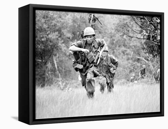 Vietnam War - U.S. Army Zone D-Henri Huet-Framed Premier Image Canvas