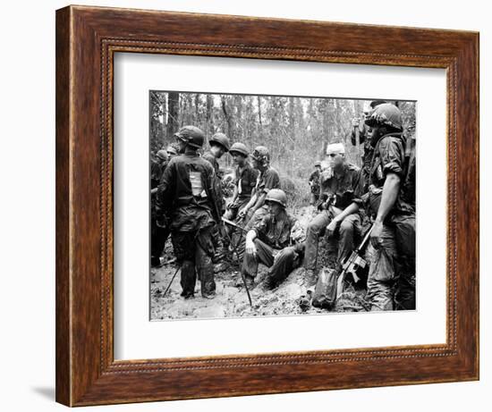 Vietnam War - U.S. Army Zone D-Henri Huet-Framed Photographic Print